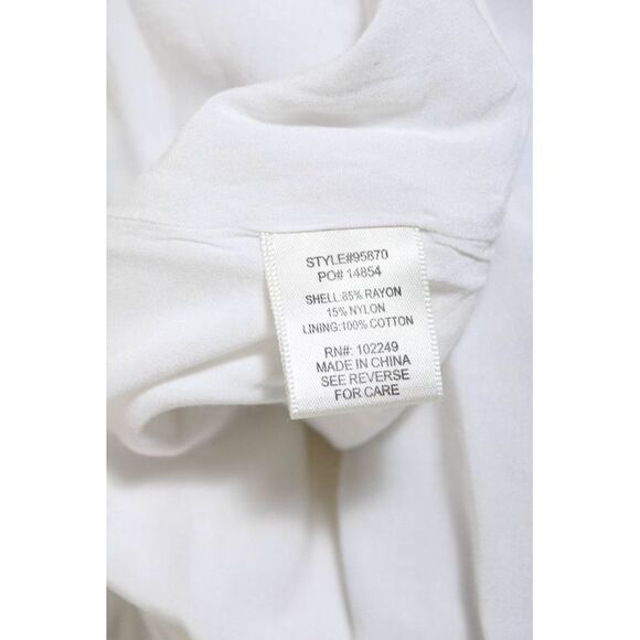 Eye Of The Needle Womens Off The Shoulder Button Up Maxi Dress White Size XS - Picture 5 of 6